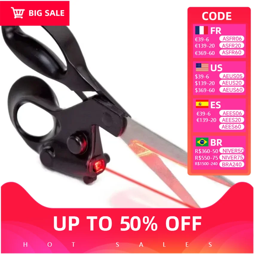 

New Type Of Professional Laser-Guided Scissors, Suitable For Diy Home Handicrafts, Fabric Sewing, Cutting And Packaging Scissors