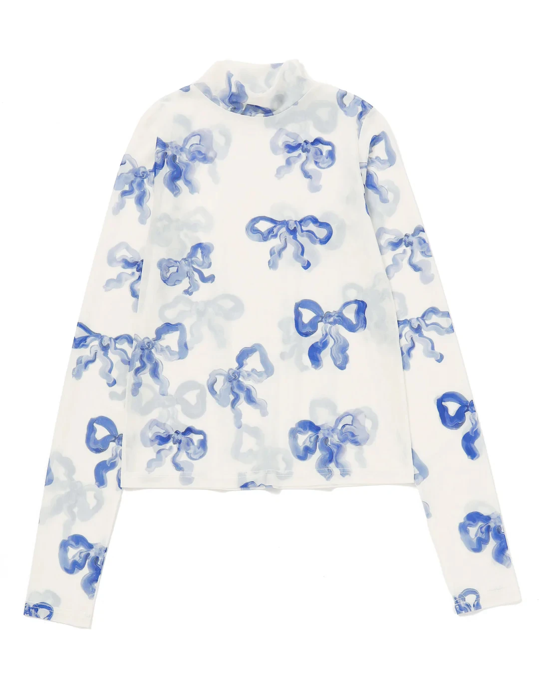 

Популярная женская футболка с узловым декором, в стиле кэжуал, с креативным узором, длинным рукавом, полувысоким воротником, для осеннего сезона