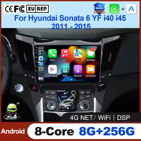 현대 소나타 6 YF i40 i45 2011 – 2015 GPS no 2din dvd 용 안드로이드 자동 자동차 라디오 멀티미디어 플레이어