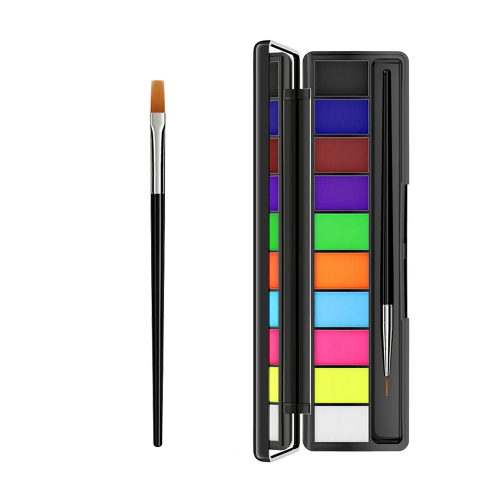 10 Colors Face Paint Palette Water based Paints Makeup Palette Face Body Painting Set for School Carnival Halloween Theater