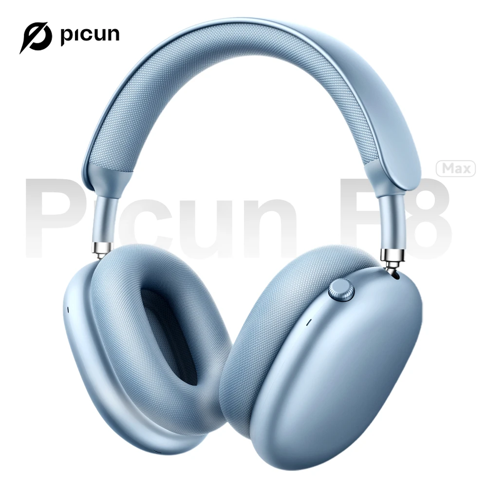 Picun F8MAX ANC casque sans fil 59dB hybride actif suppression du bruit Audio spatial écouteur Bluetooth 6.0 sur l'oreille casque 180H
