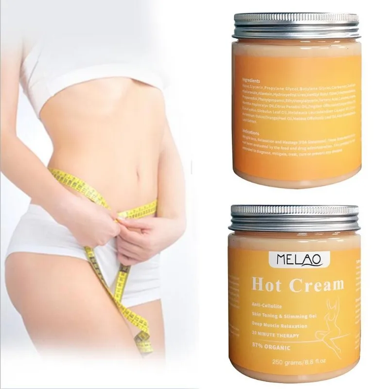 Crema quemadora de grasa para vientre, crema caliente para celulitis para hombres y mujeres, crema adelgazante, masaje, Crema Corporal anticelulitis caliente, 250g