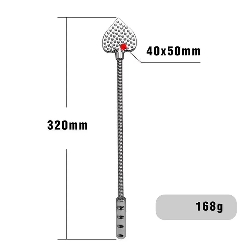 FAAK 32CM Heart-Shaped Stainless Steel Paddle SP Metal Butt Racket BDSM Sex Toy Sharp Nail Teasing And Training Whip view 2