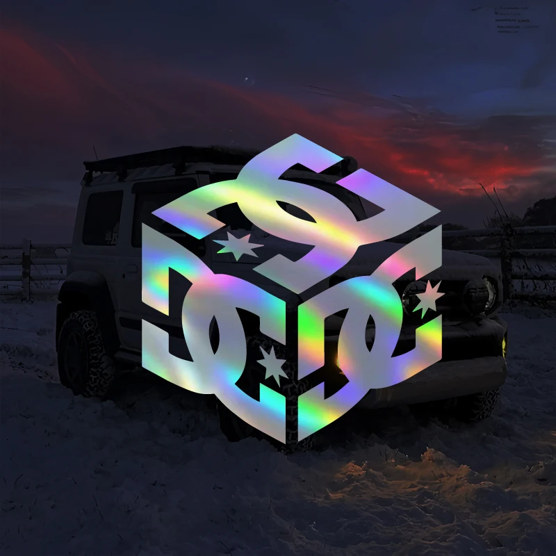 ملصقات نافذة جسم السيارة ذات المكعب الهندسي المجسم - ملصق فريد لجعل سيارتك الوقوف مع لمسة فنية حديثة