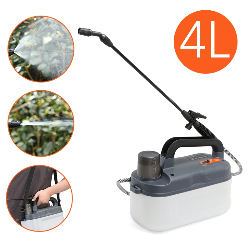 4L Garden Electric Sprayer Watering Spray Gun High-Pressure Automatic Atomization Bottle Sprinkler Portable Irrigation Tool