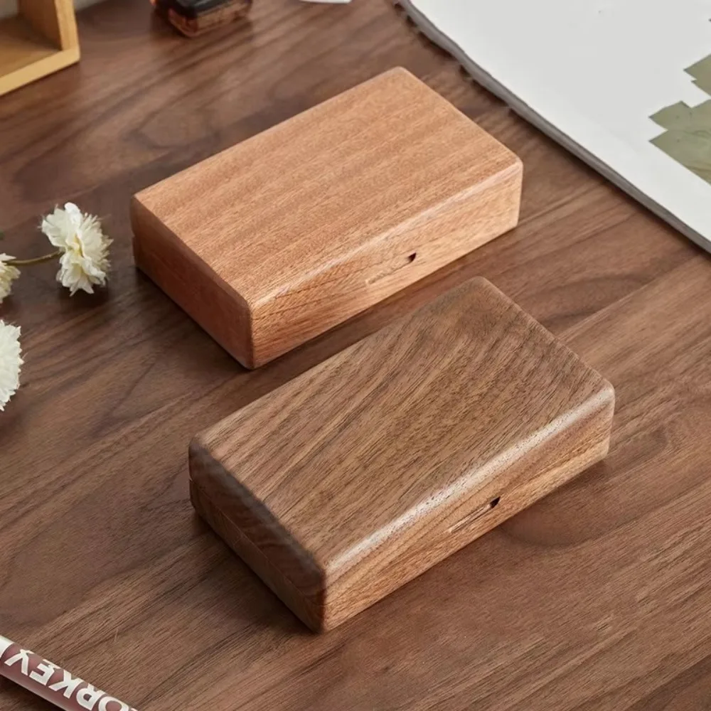 صندوق تخزين المجوهرات المحمول، صندوق عرض فلنلت من الجوز الأسود، صندوق مجوهرات خشبي نقي، منظم أقراط وقلادة