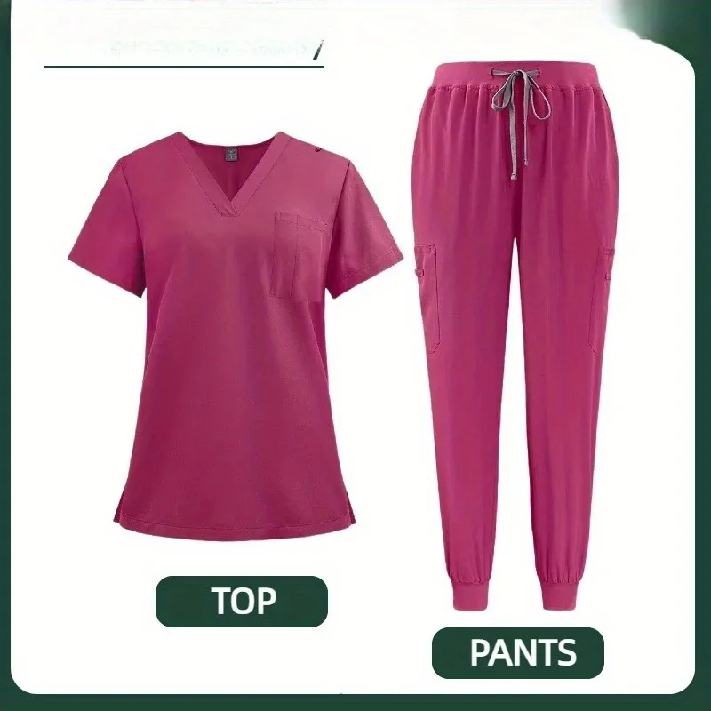 مجموعة دعك صالون التجميل زي سباندكس مرن قابل للتنفس مع إكسسوارات عصرية #4