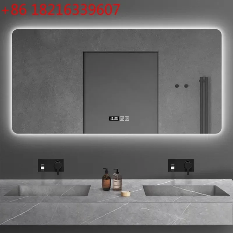 LED smart bathroom mirror hotel  bathroom mirror bathroom anti-fog makeup luminous