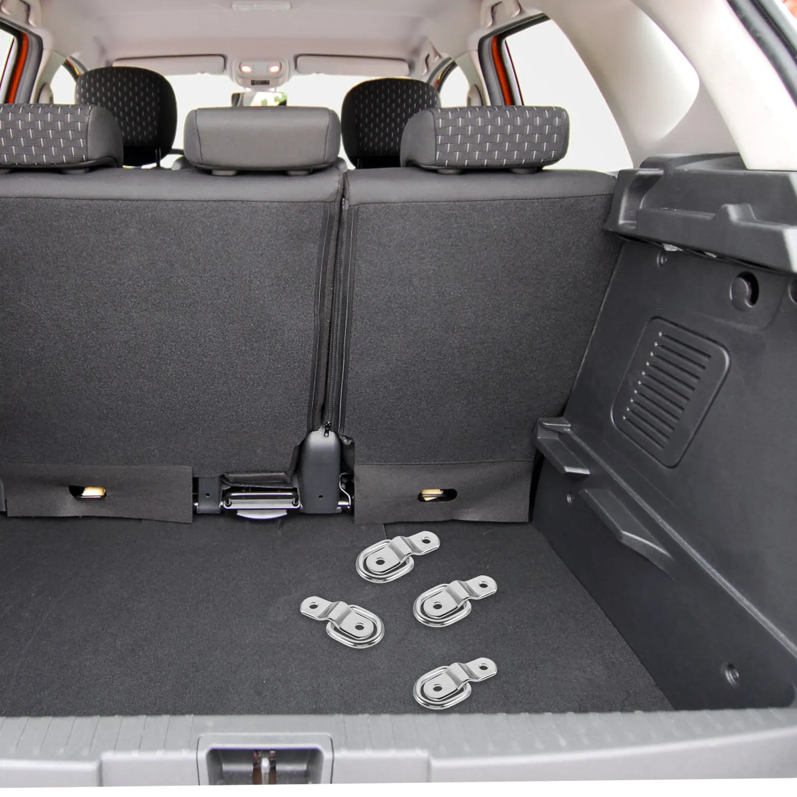 

8Pcs D Ring Tie Down Anchor Heavy Duty Stainless Steel Trunk Edge Mount D-Ring for Luggage Bike Rack Dash Cam Trailer Truck Bed