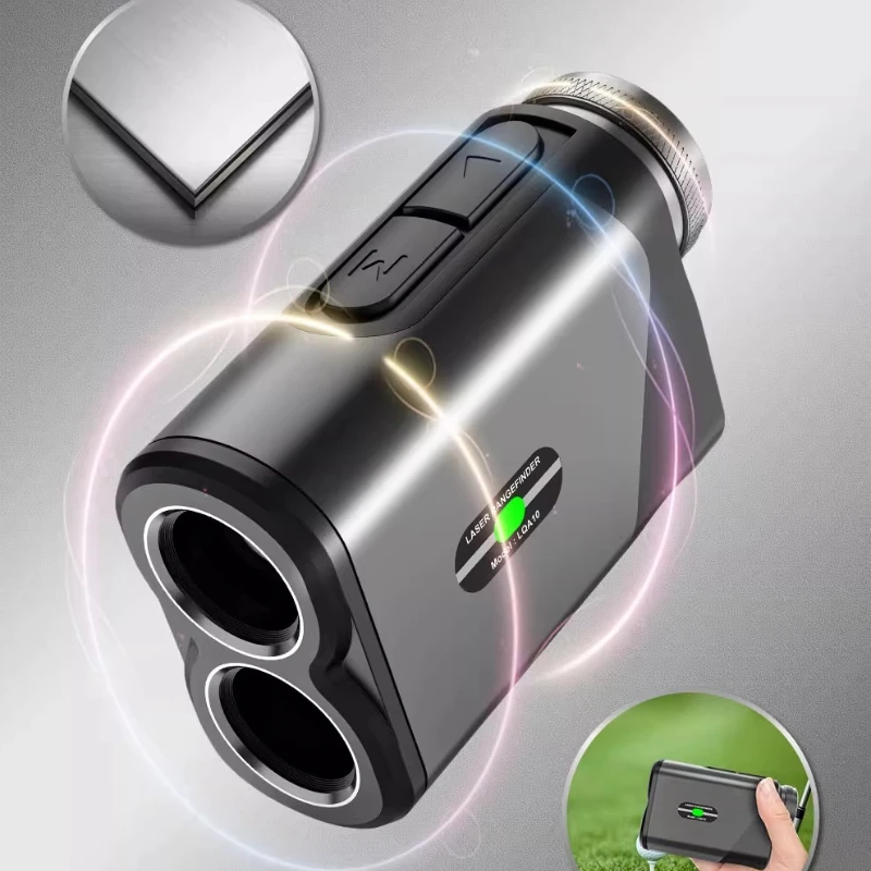 Mini Golf Laser Rangefinder Outdoor Portable Golf Rangefinders Long Distance Rangefinders Handheld Metal Sports Equipments