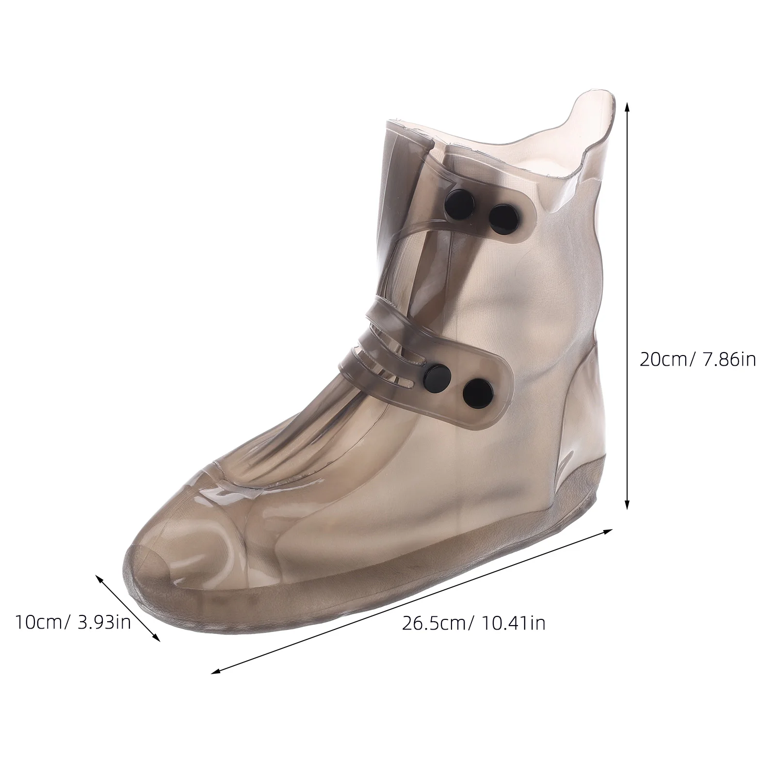 

Waterproof Shoes Cover Reusable Rain Boot Shoe Protector 21cm Mid Calf Brown -37 Tear-Resistant Lightweight Foldable