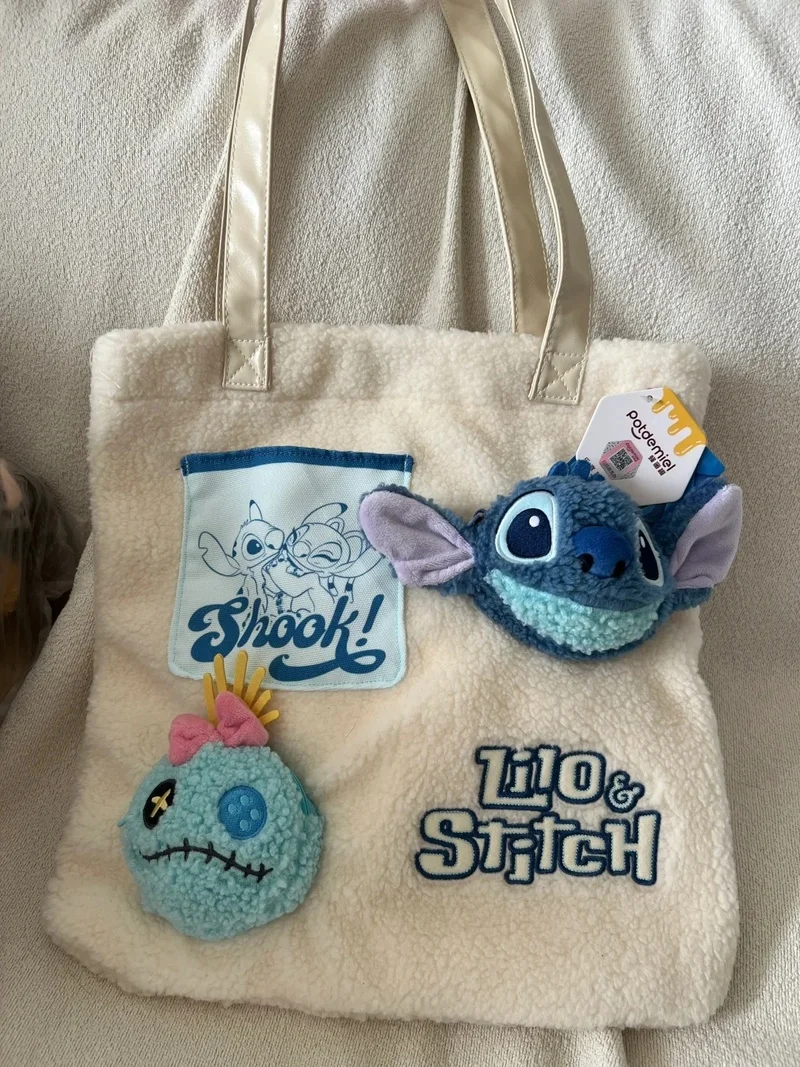 Potdemiel ディズニーイチゴクマ甘いステッチチップ風変わりなぬいぐるみショルダーバッグ大容量ガールズファッションバックパックギフト