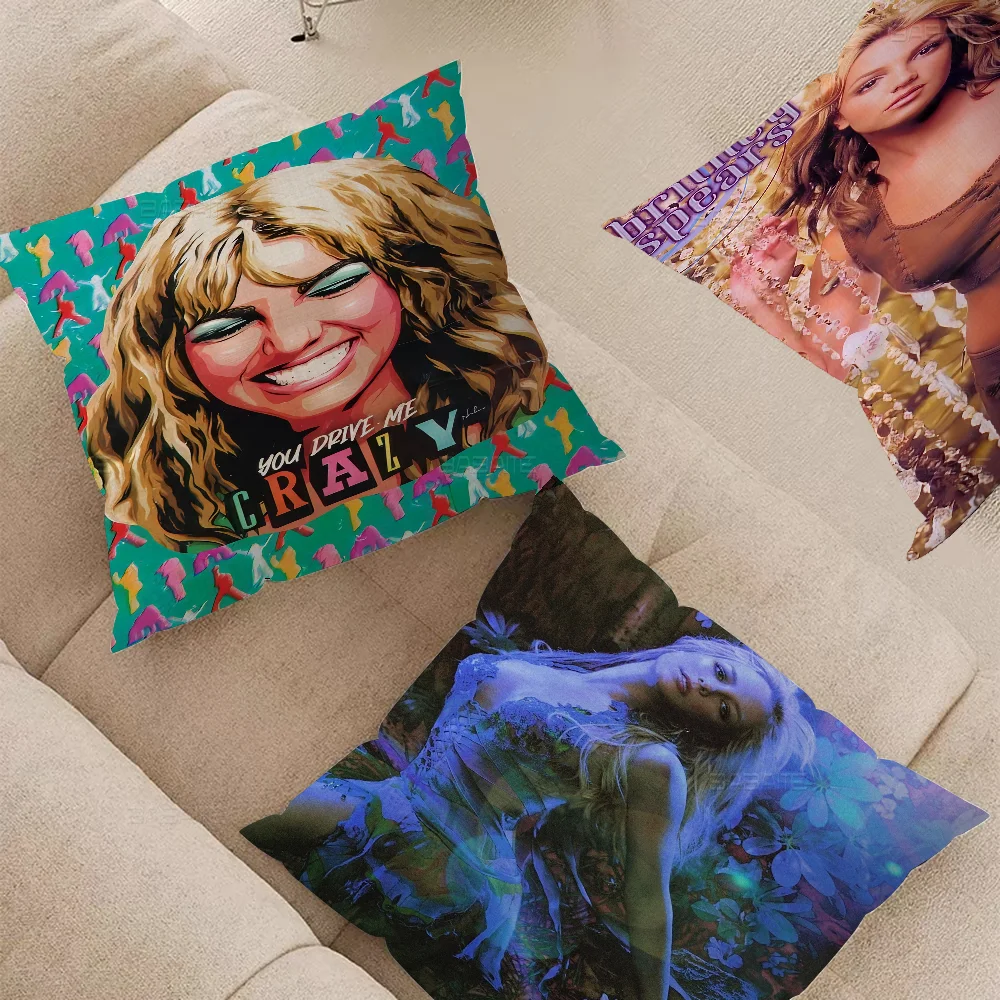 

Singer Britney Spears Cushion Cover Car Throw Pillow Case For Sofa Car Christmas Gift 40x40cm 45x45cm