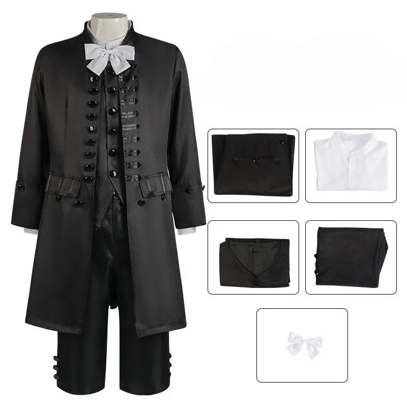 2025 New Medieval Style British Royal Guard Costume Men Victorian Prince King Costume Baroque Noble Cosplay Jacket Shorts Set