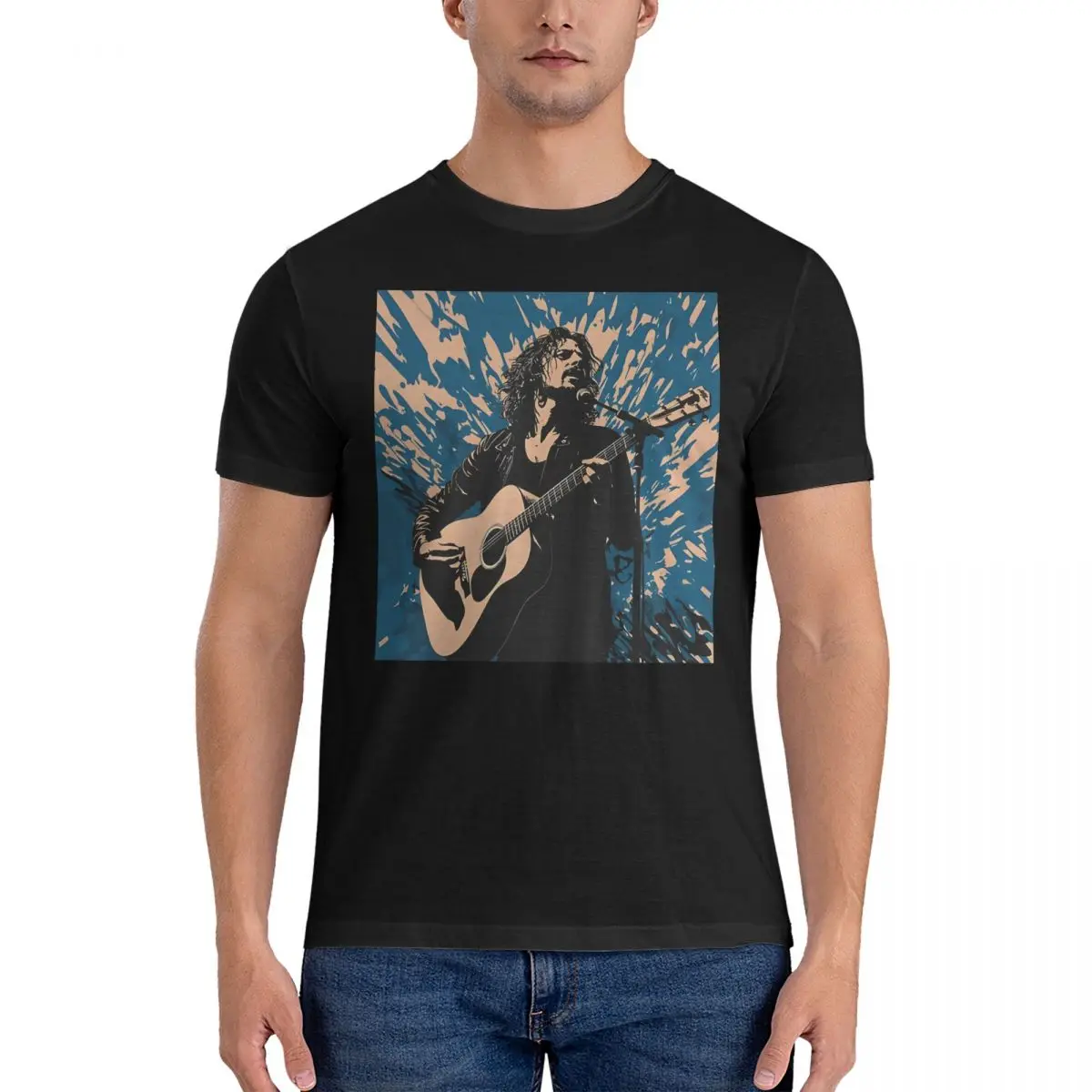 Chris Tribute Men T Shirts Kurt-Cobain Novelty Tees Short Sleeve O Neck T-Shirts Cotton Gift Clothes fugees official-website