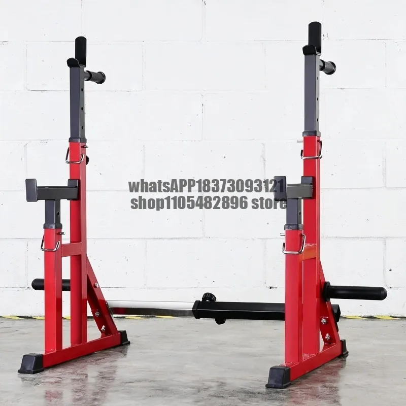 Squat frame, weighting rack, barbell adjustable squat and lifting bench press frame, strength bed