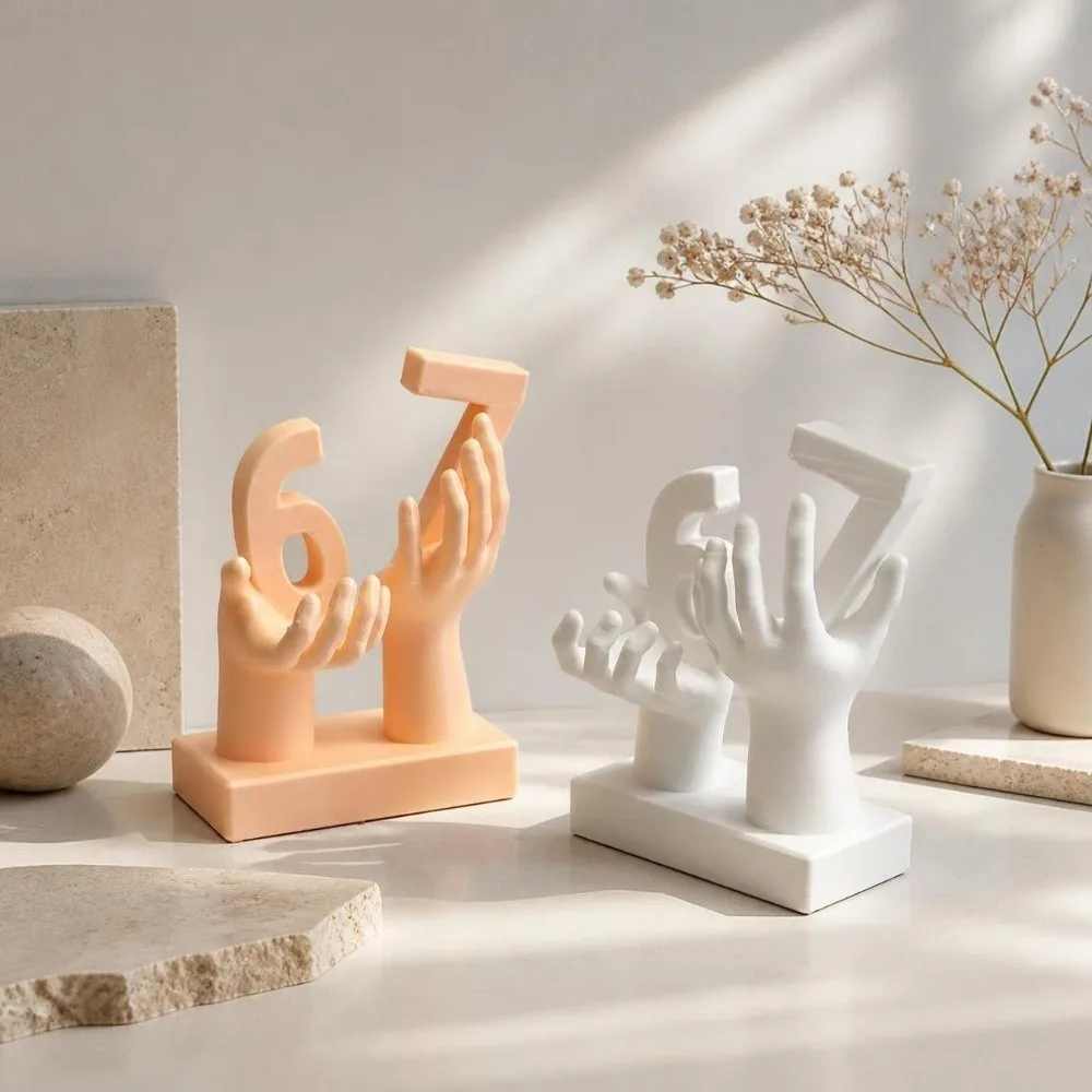 3D Printed Inspirational Ornaments Big Dream Number Encouragement Statue Figurine Creative Desktop Decor Shelf Ornament