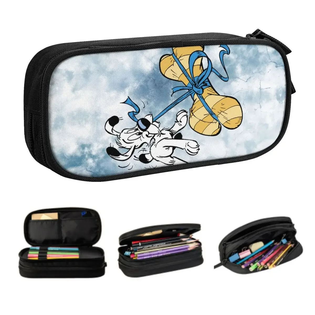 Custom A-Asterixs Cute Pencil Cases Boy Girl Large Capacity Dogmatix Pencil Box School Accessories