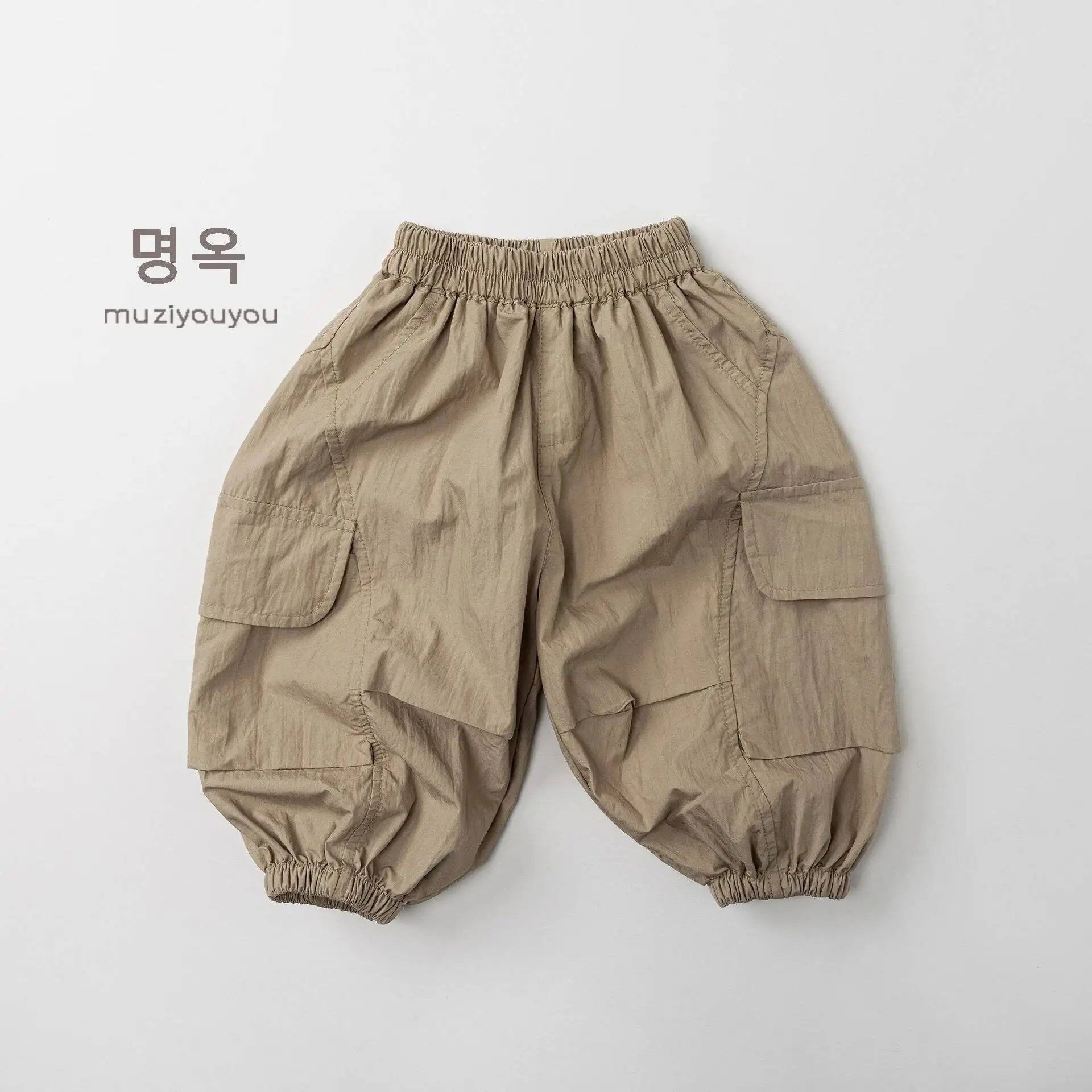Frühling Sommer Kinderhosen 1-8 Jahre Jungen Mädchen Dünne Patchwork-Taschen Anti-Mücken Cargo-Hosen Jogger Kleinkind-Hosen Kinderkleidung – Detail 9