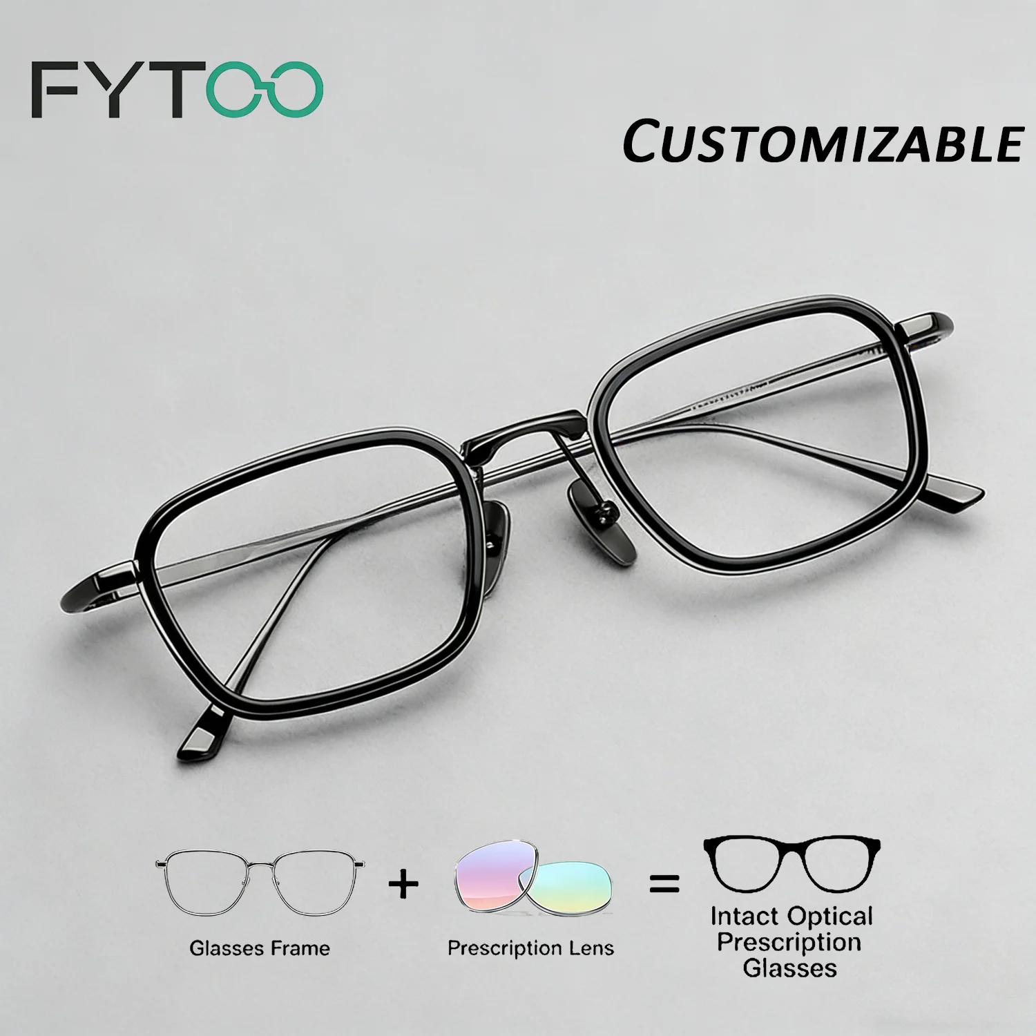 

Очки по рецепту FYTOO, оптические линзы с рецептурными очками для зрения для мужчин и женщин, очки класса 19052