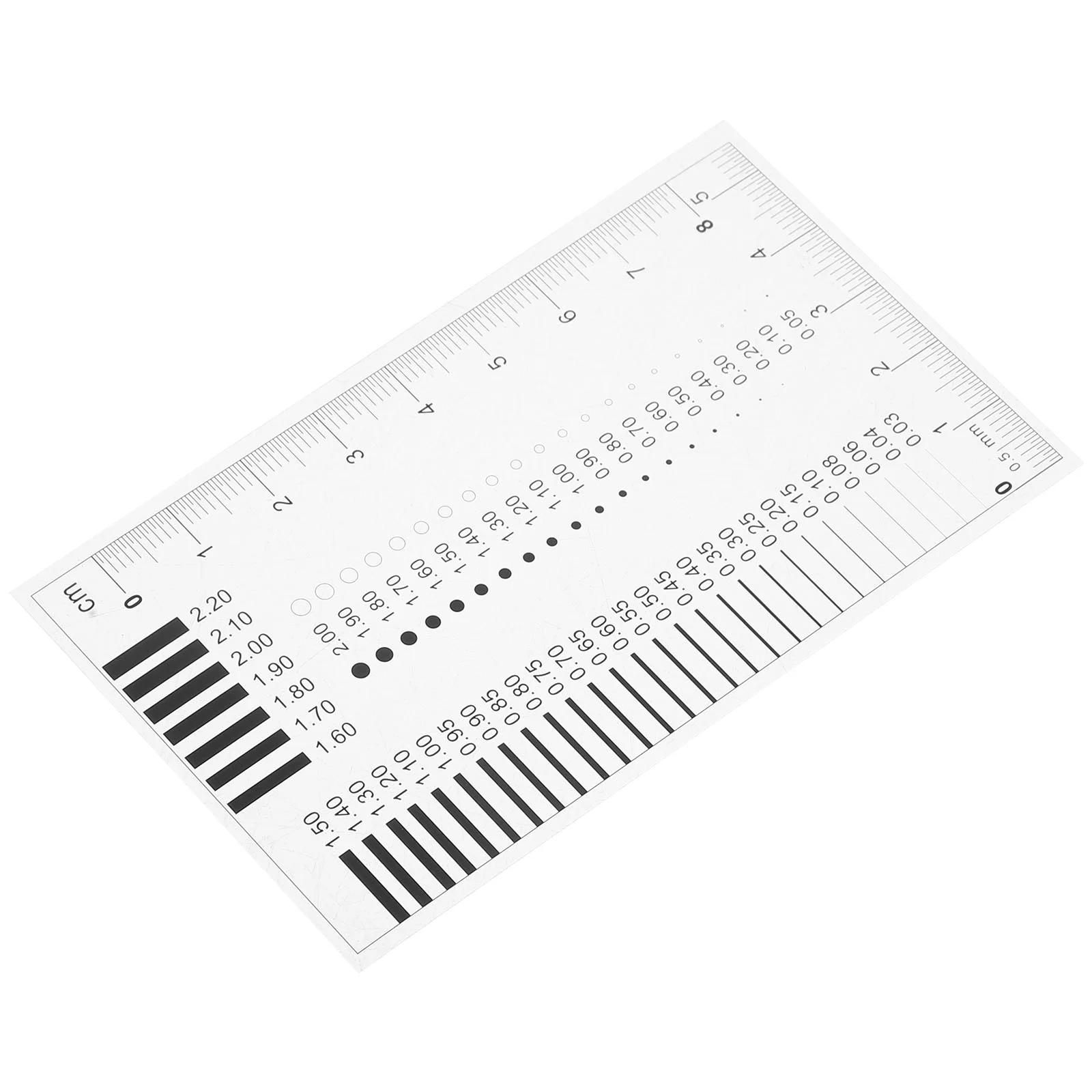 

High Precision Badge Gauge Film Ruler Transparent Scratch Measurement Tool for Dot Line Crack Inspection Multifunctional
