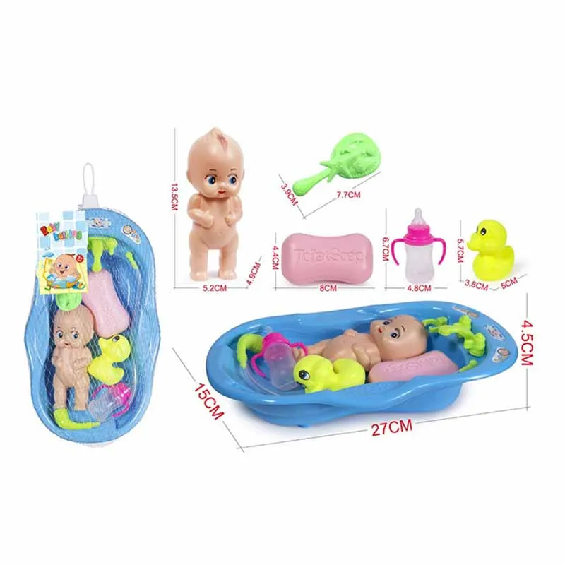 Ensemble de jouets de bain de dessin animé mignon pour enfants, beurre de bain, petit canard jaune, jeu d'eau, bébé, été, plage, divertissement