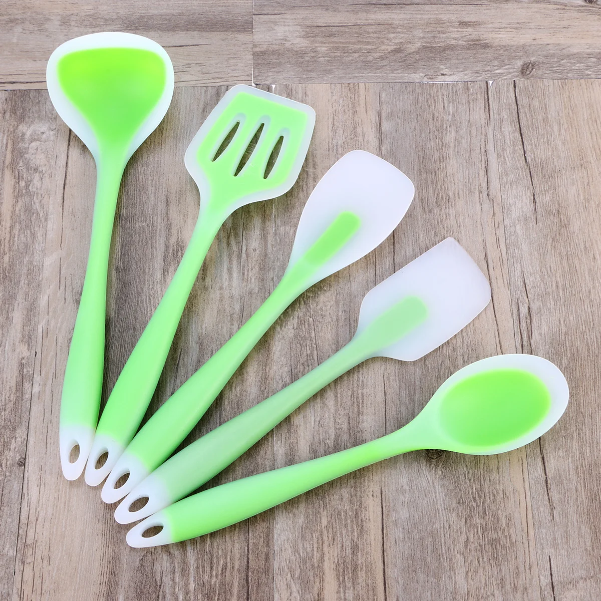 

5Pcs Cooking Utensil Set Premium Heat Resistant Silicone Non Stick Kitchen Tools for Home Chef Baking Kitchenware