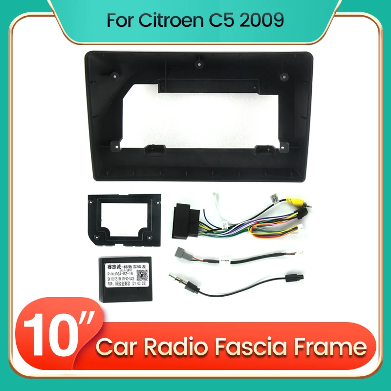 9 pollici Car Radio Face Frame per Citroen C5 2009 Fascia Head Unit Canbus BOX Cable Bezel Kit adattatore pannello Stereo Dash DVD Player Lettore