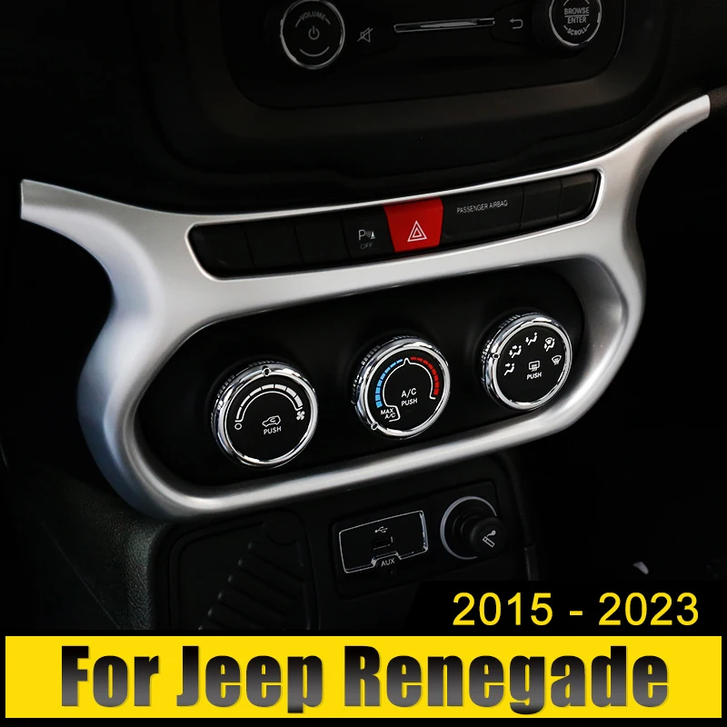 

For Jeep Renegade 2015 2016 2017 2018 2019 2020 2021 2022 2023 Car Center Console Dashboard AC Air Condition Switch Cover Trim