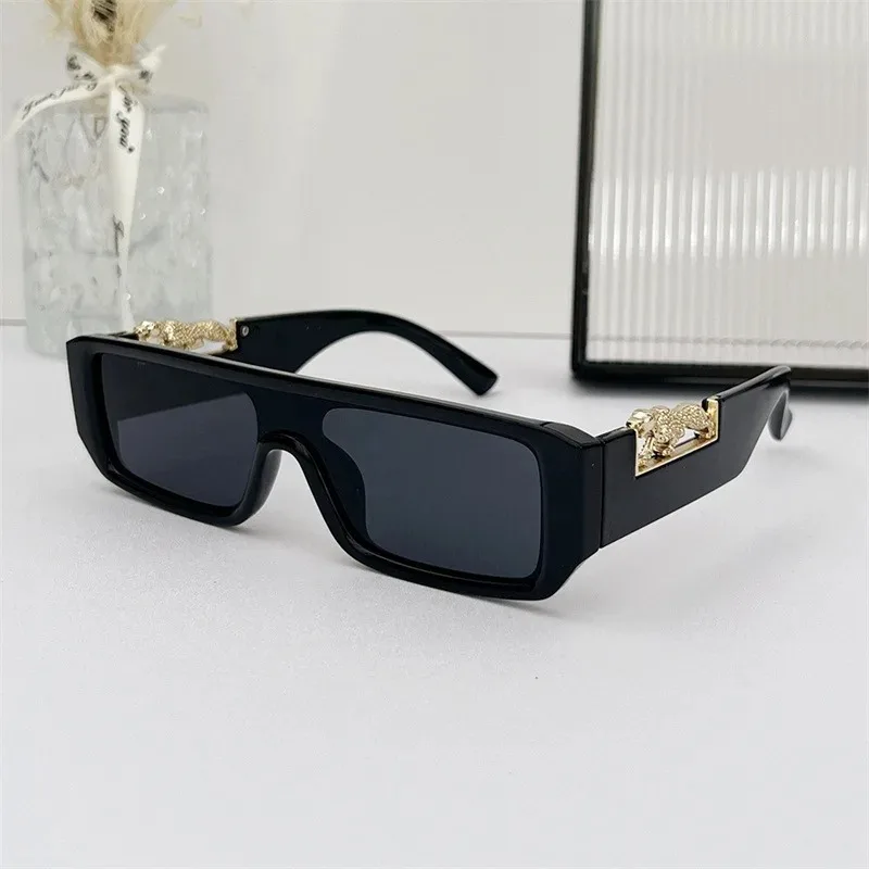New Brand Designer Rectangular Small Frame Sunglasses For Women And Men Vintage Sun Glasses Popular Leopard Punk UV400
