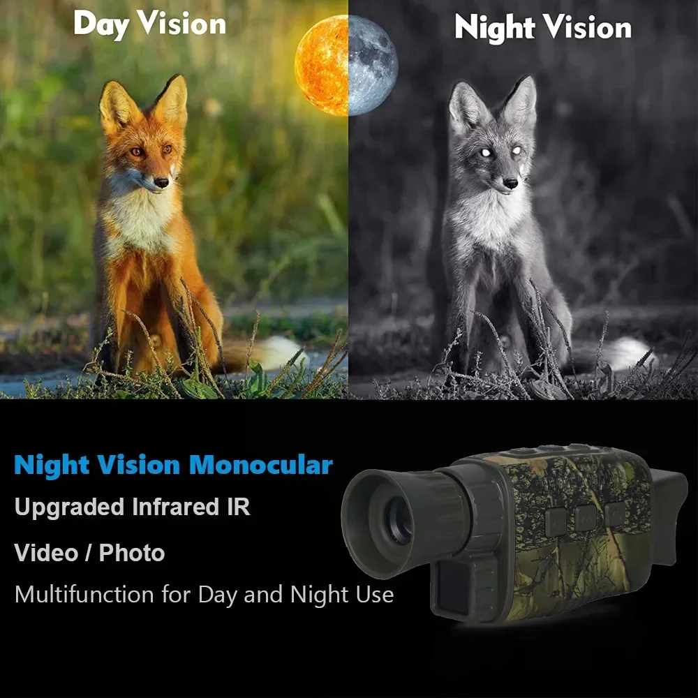 NV650/NV1000 Night Vision Monocular Infrared Night Vision Camera 9 Languages 5X Digital Zoom 200M Full Dark Viewing Distance
