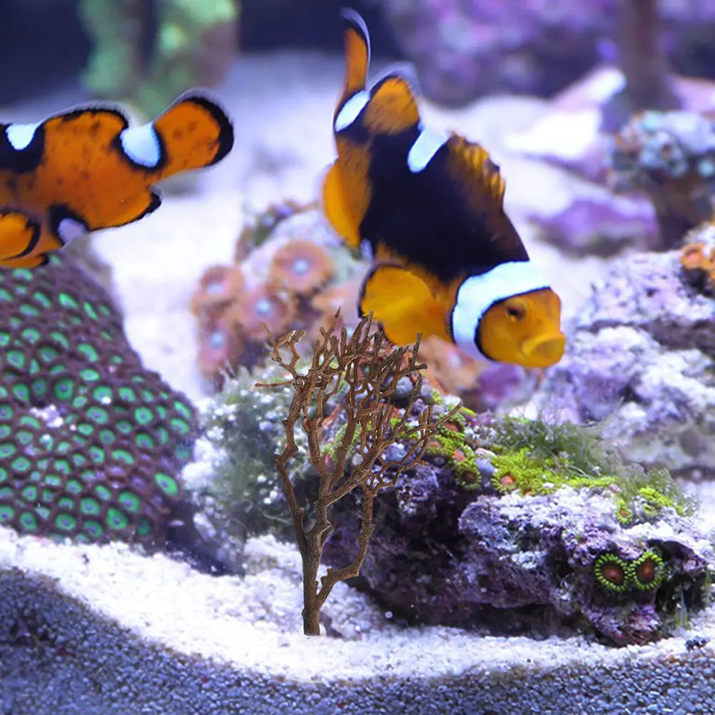 

2pcs Fish Tank Decoration Aquarium Artificial Tree Trunk Coral Branch Moss Terrarium Driftwood Freshwater Ornament Pet Supplies