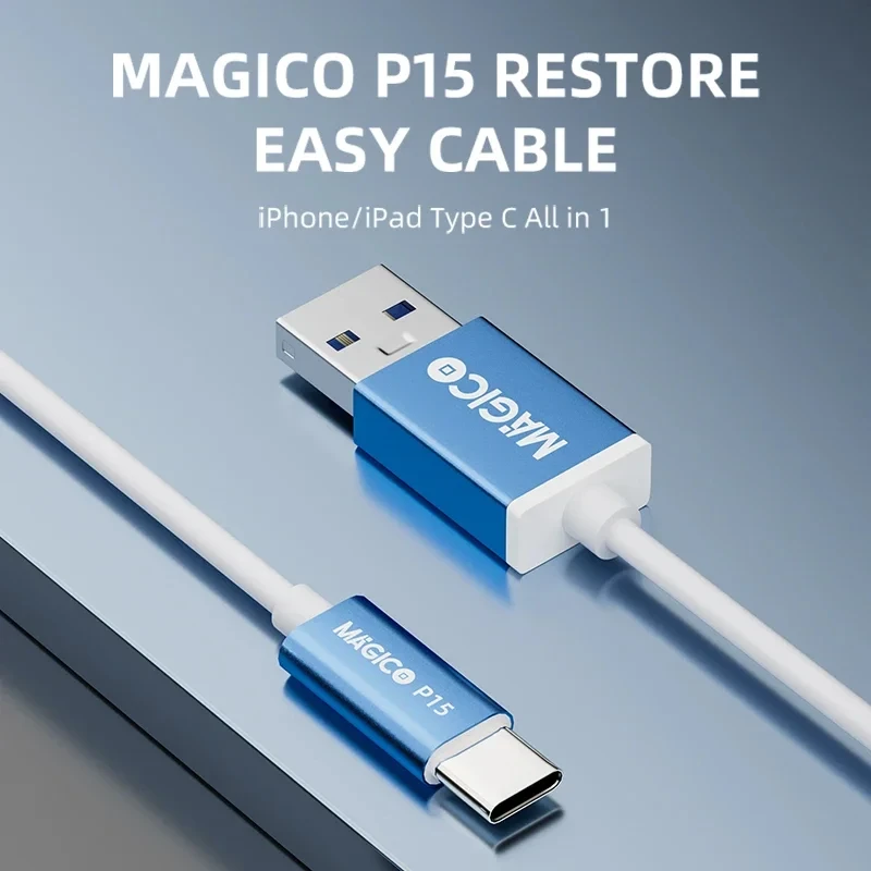 Magico P15 OSS typ C Port przywracania łatwy kabel do iPhone 15 szybkiego uruchamiania przejść do trybu odzyskiwania migające przywracanie kabla DFU — zdjęcie 6