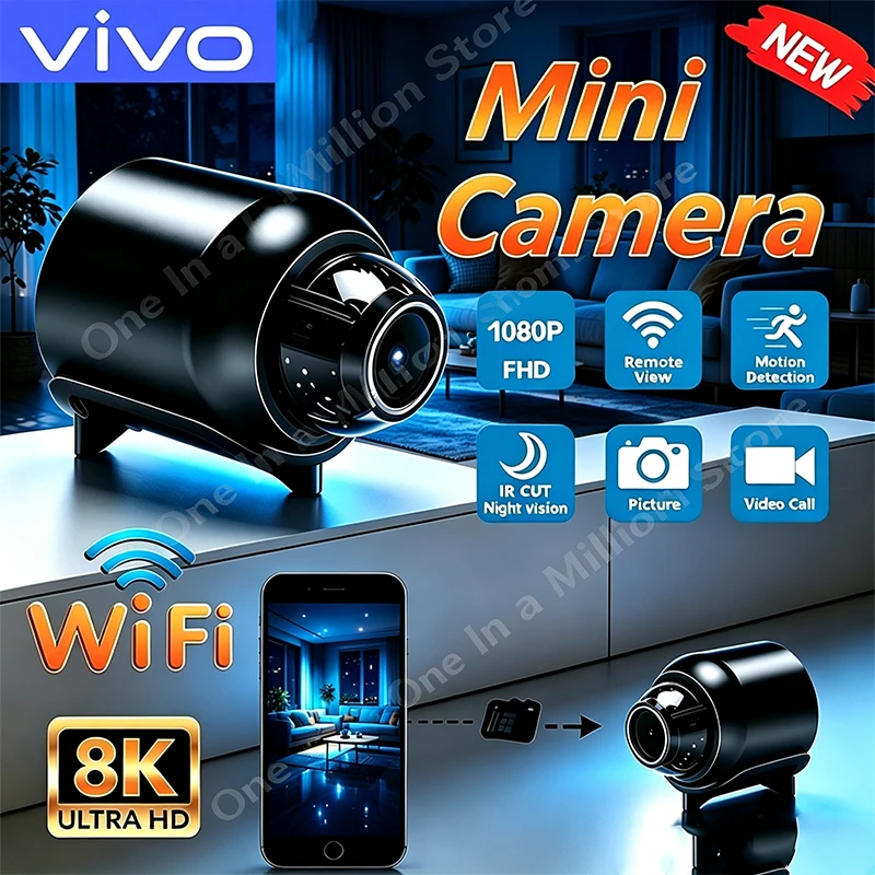 VIVO 1080P HD Mini Security Camera WiFi Surveillance With 2 Way Audio Motion Detection Infrared Night Vision Security Cam