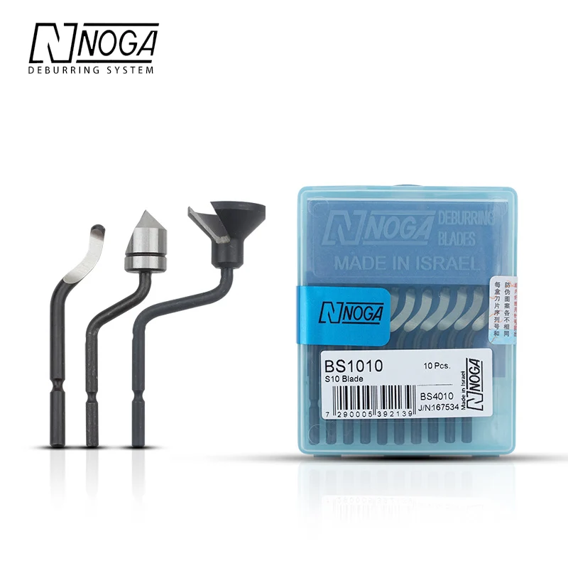 NOGA Deburring Blades Set ,Burr Handle,360 Degree Rotary Head Deburring Tool,Trimming Tools