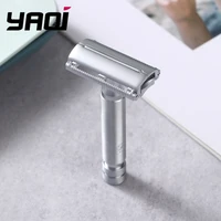 Maquinilla de Afeitar de Seguridad Yaqi, Afeitadora de Barba Monarch, Color Cromo Mate