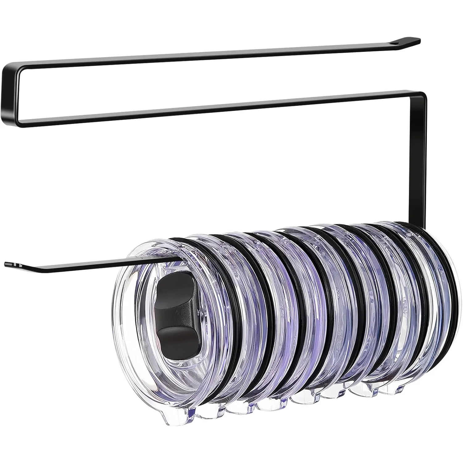 No-Drill Paper Towel Holder - Punch-Free Hanging Kitchen/Bathroom Tissue Roll Rack Cabinet Door Hook - Space Saving Easy Install