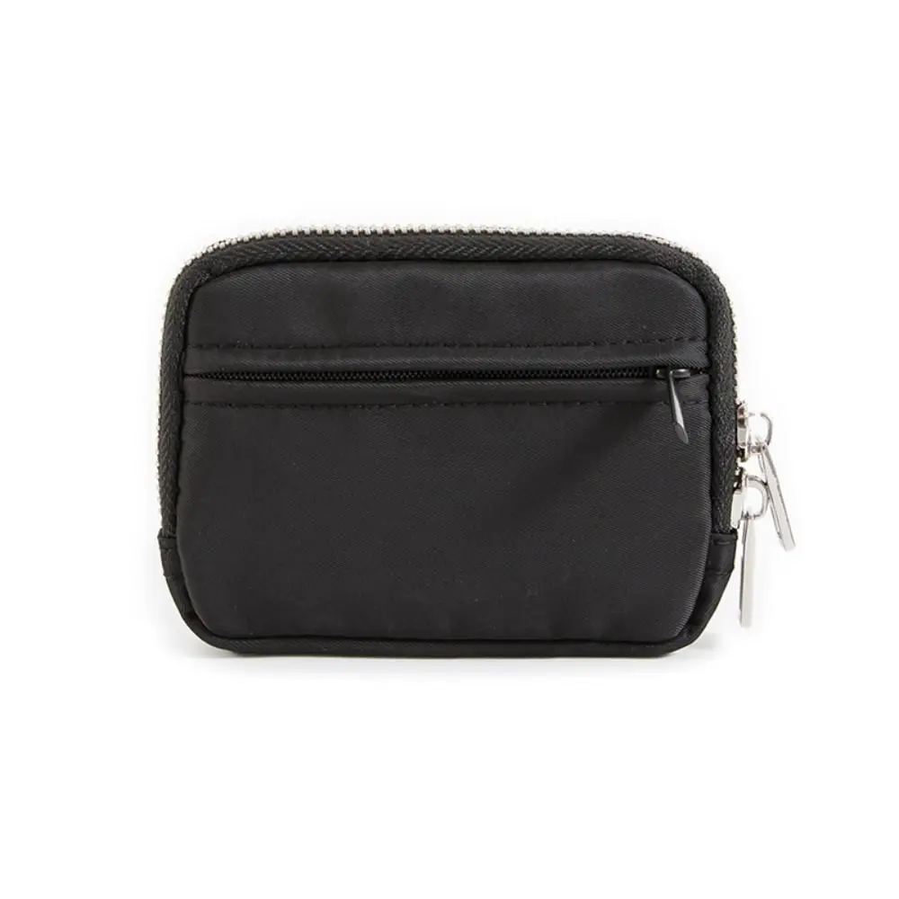 

Square Portable Nylon Coin Purse RFID Anti-theft Korean Style Men Wallet Card Holder Lightweight Mini Earbuds Storage Bag Male