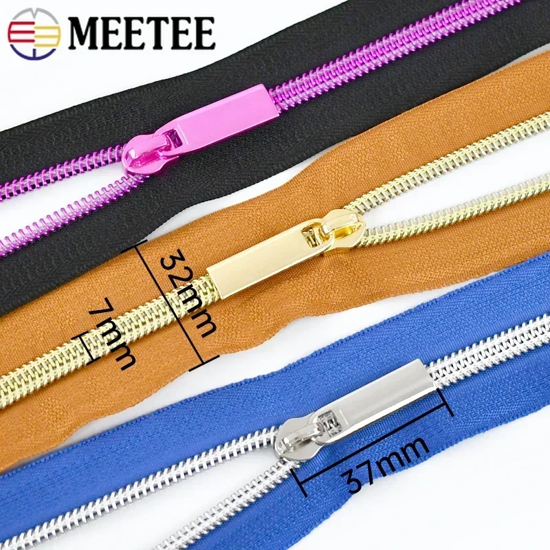 1/2/3/4/5 متر 5 #   أشرطة بسحاب من النايلون مع سحابات ملفوفة وحقيبة محفظة وجيب وسحاب وسحب طقم تصليح الرأس وإكسسوارات الخياطة