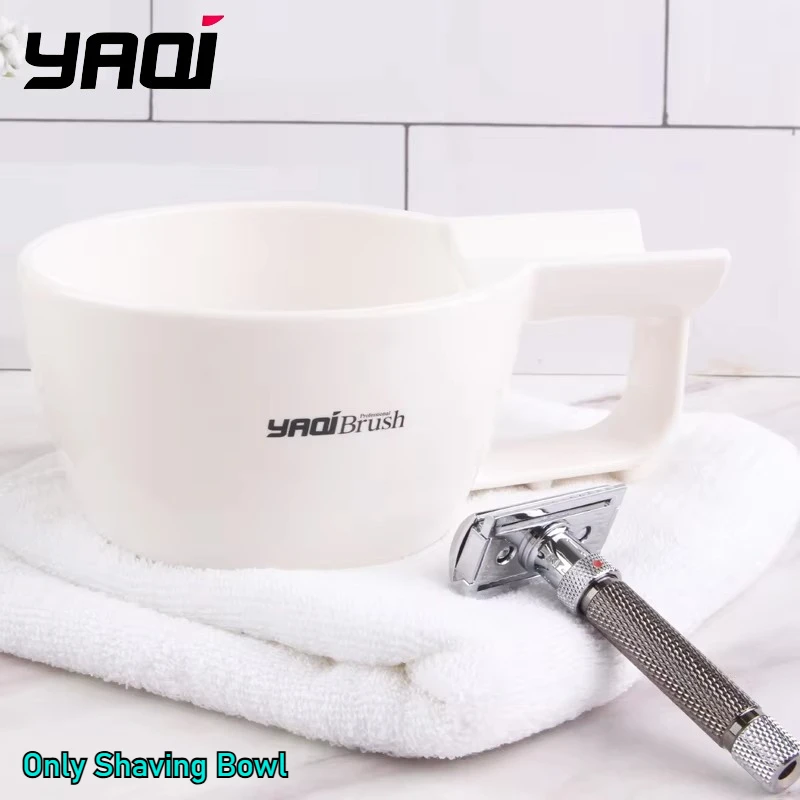 nova-chegada-2026-tigela-de-barba-plastica-branca-de-alta-qualidade-yaqi-para-pincel-de-barba-masculino