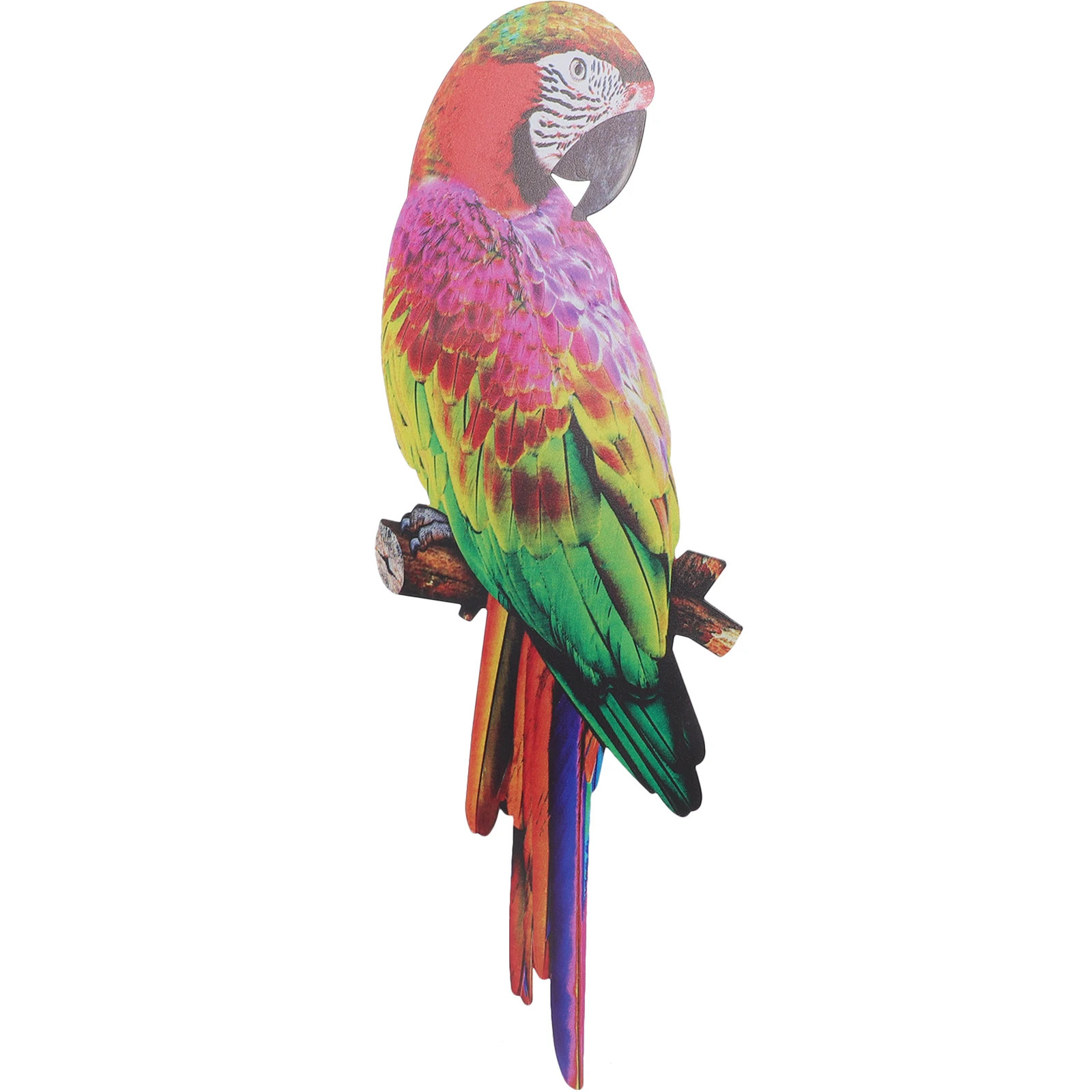 

Iron Parrot Wall Hanging Bird Sculpture Decor Durable Material Bright Office Garden Party Large Size