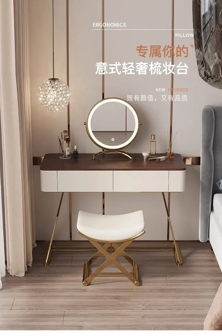 

N Italian retro style solid wood dressing table bedroom high-end simple dressing table