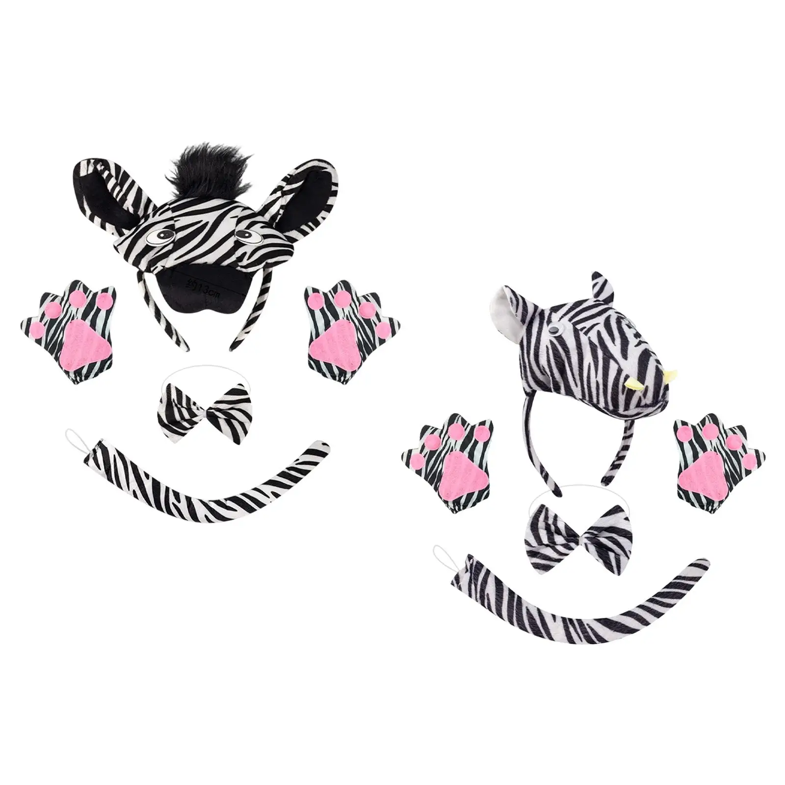 

Zebra Ears Headband Bowtie and Tail,Zebra Costume Set,for Boys and Girls Events