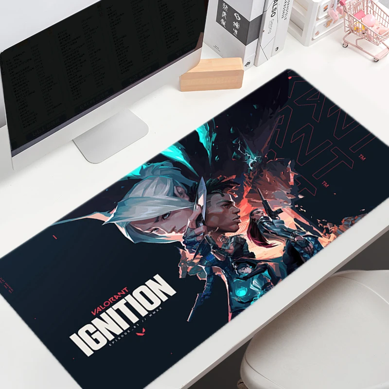 Valorant Gaming Mouse Pad Gamer Large Mousepad Company Computer Keyboard Mouse Mats Anti-Slip Office Laptop Desk Mat Carpet