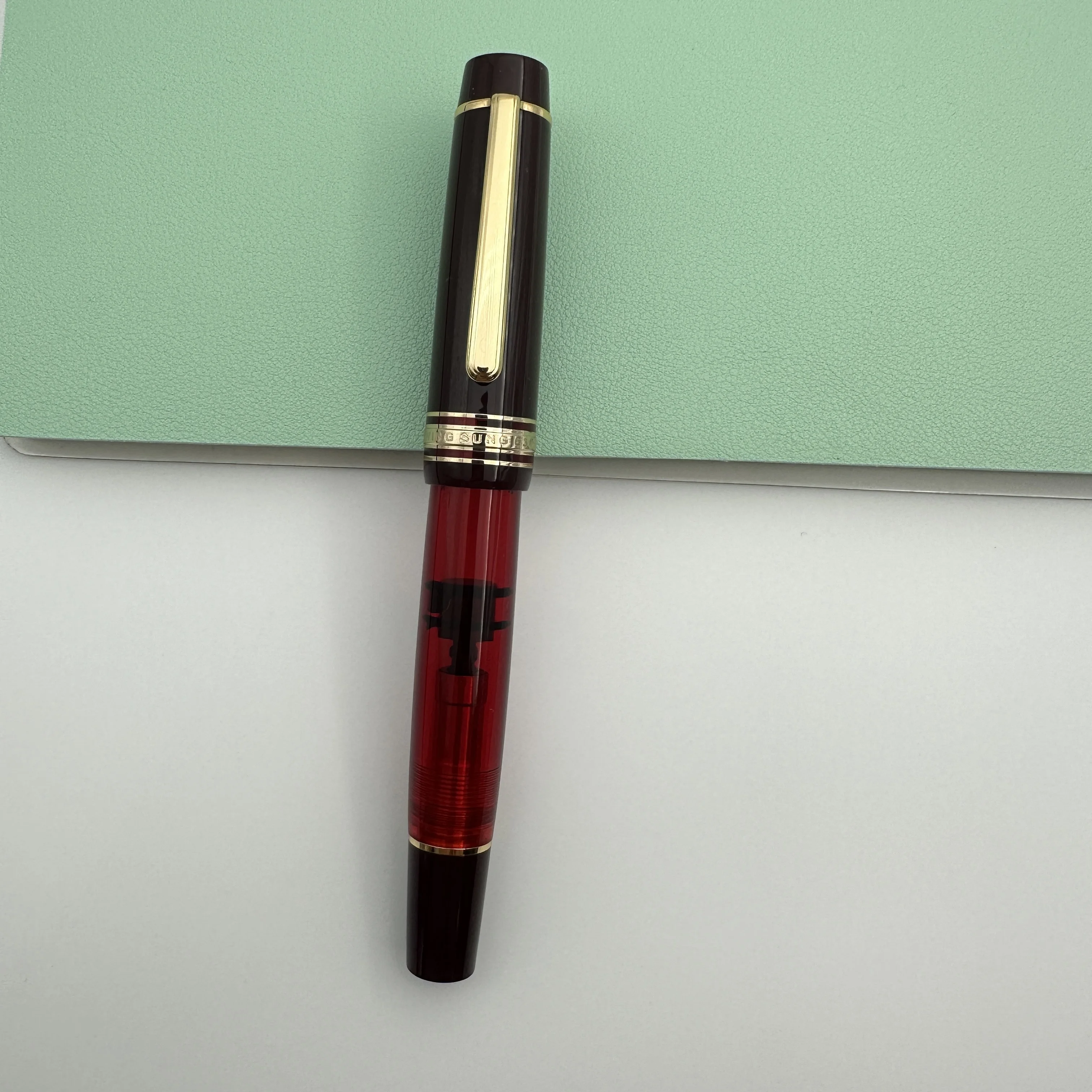 Wingsung/Junlai 630 Transparent Resin Fountain Pen NO.8 Iraurita F Nib Piston Gold Clip Business Writing School Stationery Gifts
