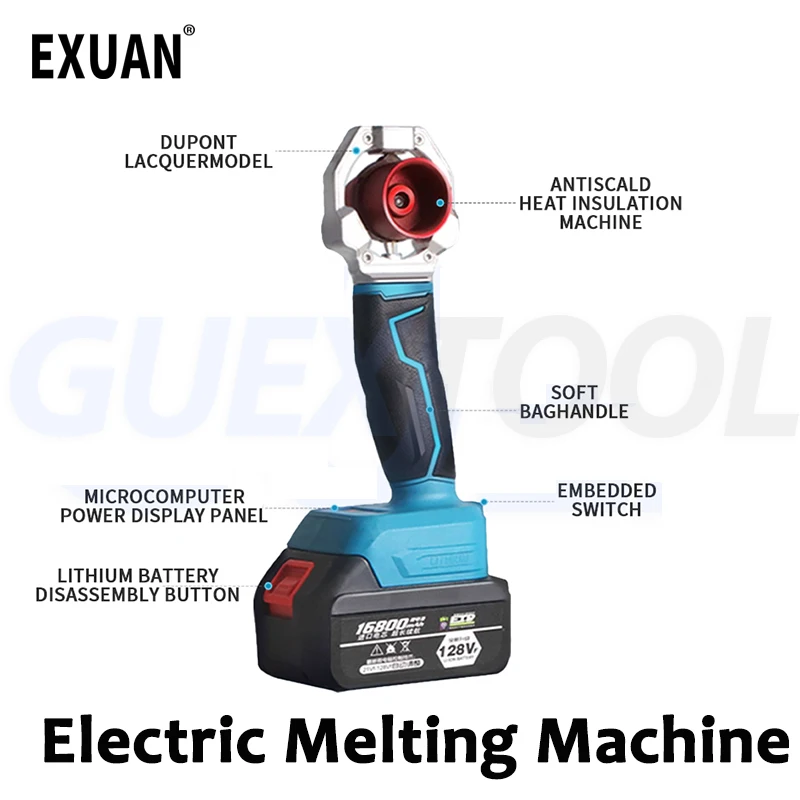 

Lithium Battery Melting Machine PPR/PP/PB/PE Welding Tool Plastic Pipe Hot Melting Tool Electrician Specific Fusion Splicer 120W