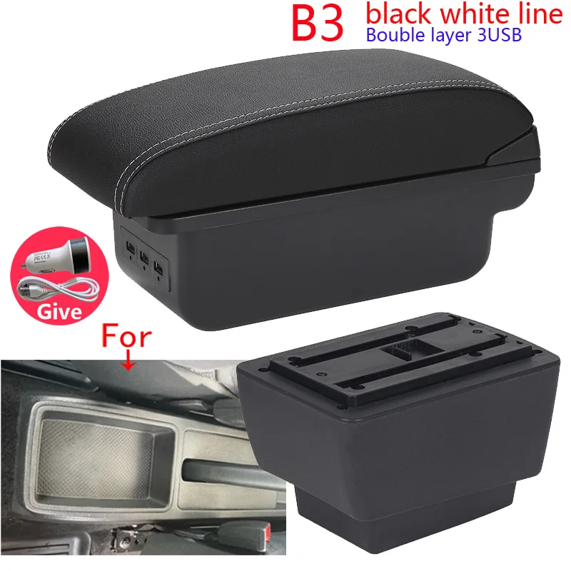 For Skoda Fabia Armrest Box For Skoda Fabia 3 III 2015-2021 Car Armrest Retrofit parts Storage Box Car Accessorie image 3