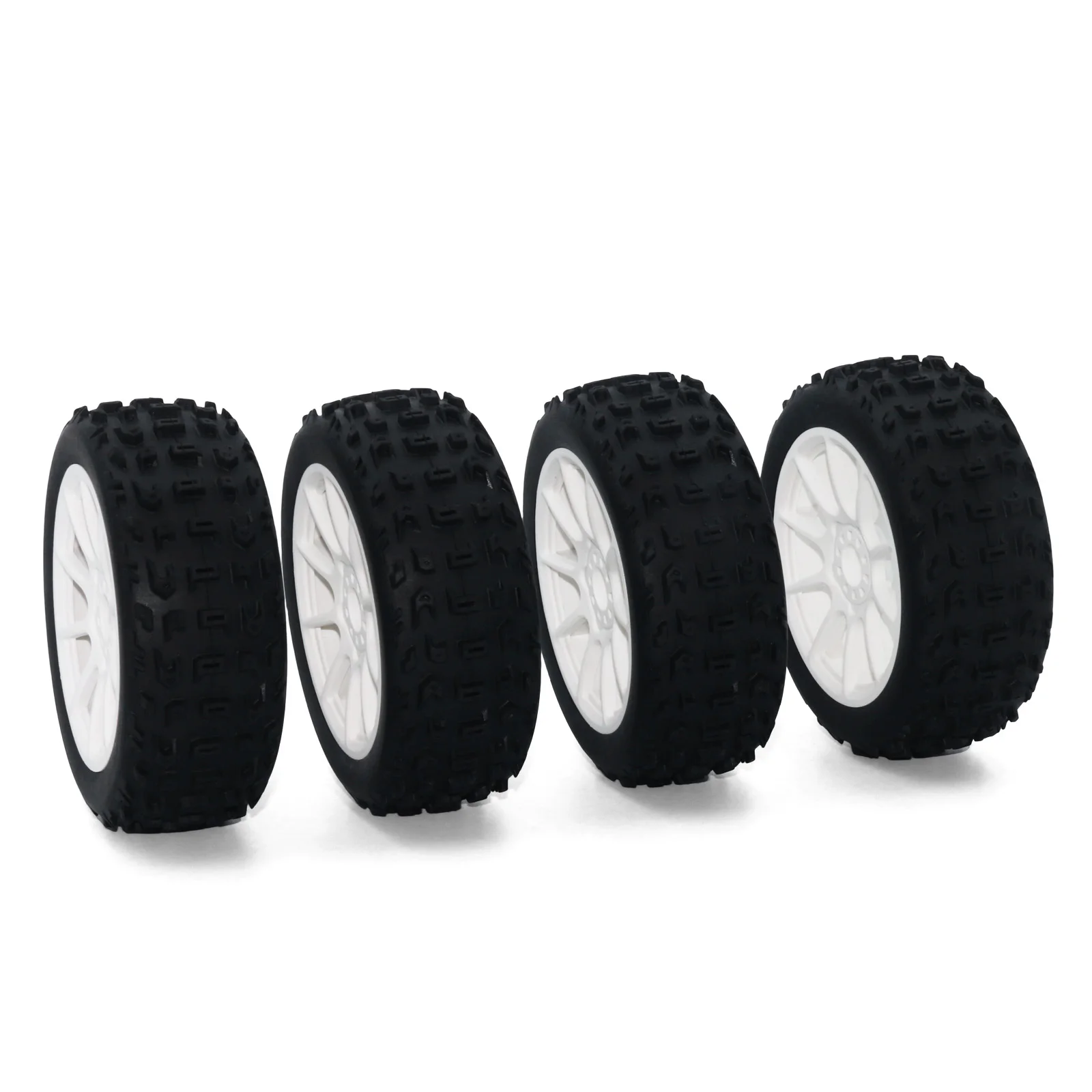

[1/8 Off-Road Tires] 17mm Hexagonal Wheel Hub Tires, Pack of 4, High Grip and Wear-Resistant Tires, Suitable for Arrma Typhon/Talion Traxxas Losi Kyosho Wr8 Hsp and Many Other Models