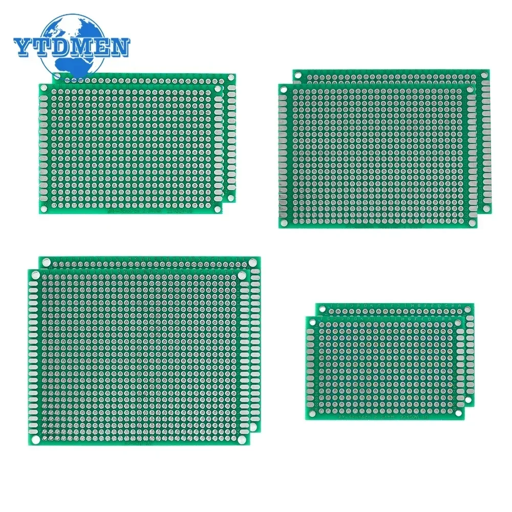 4-40pcs Universal PCB Kit Prototype Board Green Double Sided 2x8 3x7 4x6 5x7 7x9cm Printed Circuit Proto Board for DIY Soldering