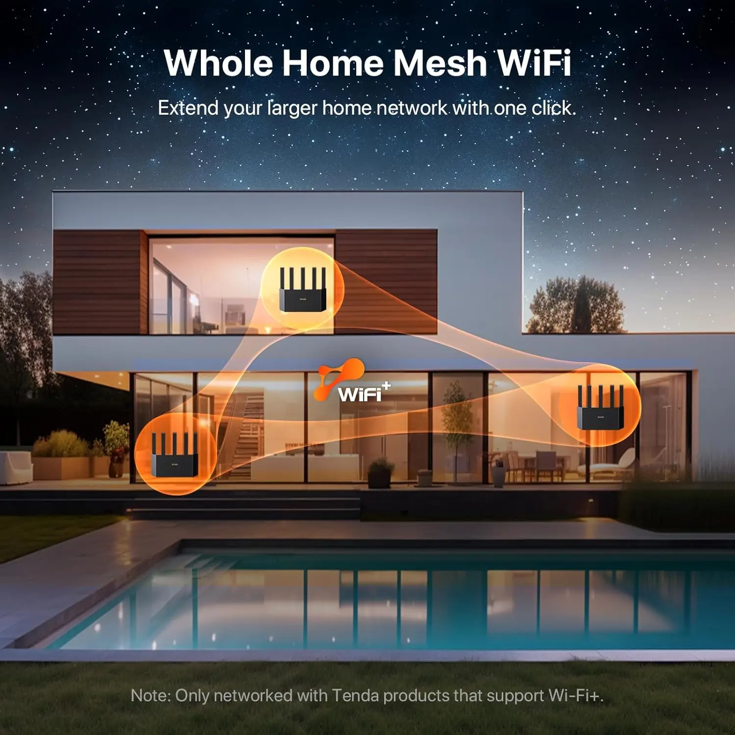 Tenda Router BE6L Dual-Core Wifi7 BE5100 5011Mbps 2,5G Ethernet Port Dual Frequenz 2,4/5GHz 5Unabhängige Signal Verstärker Mesh